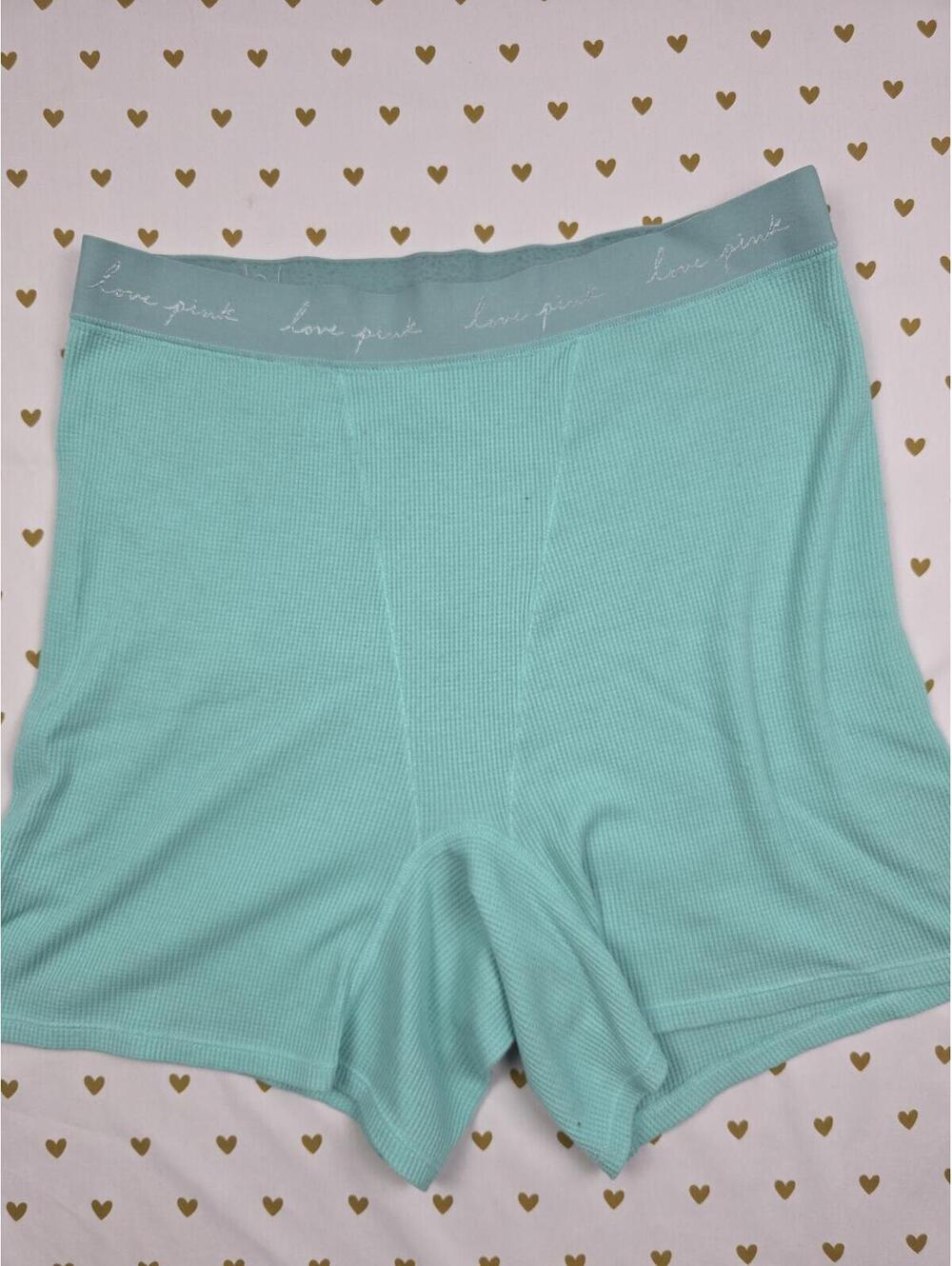 Victorias Secret PINK Mint waffle XL Sleep Shorts Boxers Pajama Bottoms